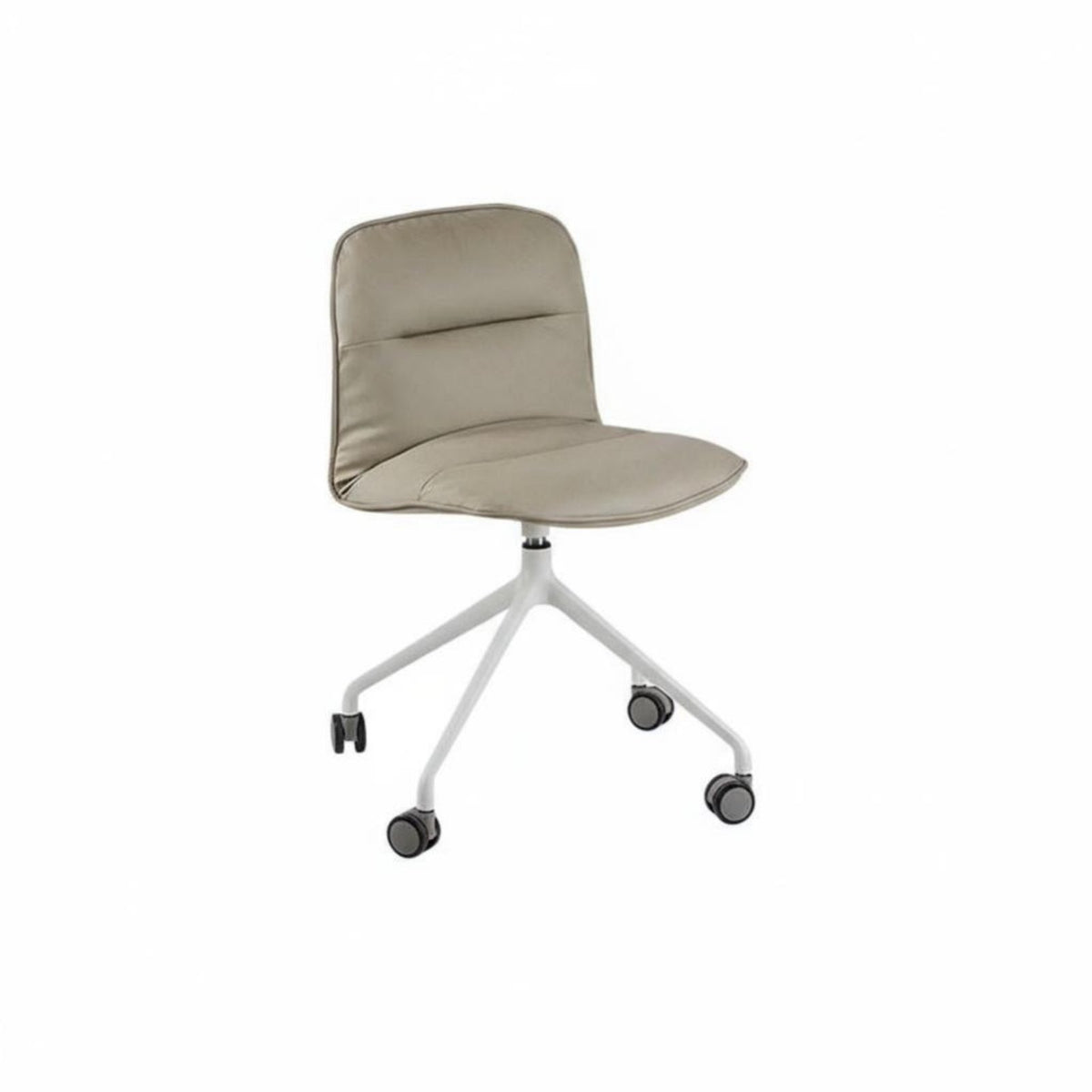 Armless Rolling Chair Height Adjustable Swivel Seat Nordic Design for Study Room