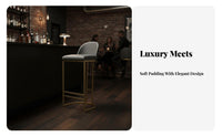 Upholstered High-Back Stool with Backrest Home Furnishing Minimalist Design