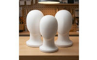3 Pieces Hairpiece Head Lightweight Foam Mannequin Head Pin-Insertable Hat Display Stand for Cosplayers, Hair Stylists, Cosplay, Salons