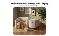 Multi-Drawer End Table Minimalist Design Household Furniture Easy to Clean Abrasion Resistant Top for Adults, Living Room