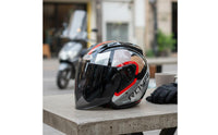 ABS Shell 3/4 Motorcycle Helmet Wind Protection Head Protector Clear Lens for Commuting