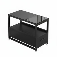Sofa Side Cabinet with Drawer Sturdy Construction End Table Tempered Tempered