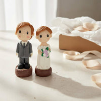 2 Pieces Wedding Cake Topper Couple Romantic Keepsake Bride Groom Statue Set