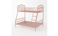 Metal Bunk Bed Frame Space-Saving Bunk Bed Slatted Furniture Sturdy for Children, Teens, Toddlers, Shared Room
