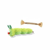 Boredom Eliminator Caterpillar Stuffed Toy With Silvervine Catnip Pillow Toy Interactive Play Chenille Cat Pillow Encourages Natural Instincts for Cats, Kittens