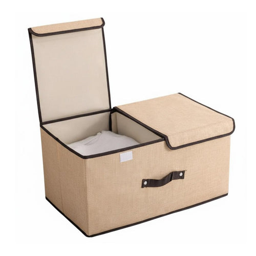 3 Pieces Foldable Frame Storage Box Large Capacity Clothing Container dust-resistantresistant