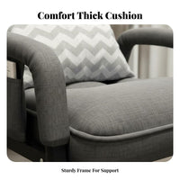 Adjustable Padded Recliner Easy Assembly Upholstered Armchair for Office Workers