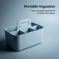 Desk Storage Organizer with Compartments, Desktop Box with Portable Handle for Home Office, Makeup for Students