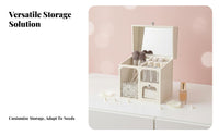 Clear Cosmetic Case with Drawers particle-proofshielded Clear Tiered Cosmetic Case for Women
