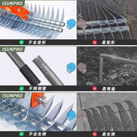 跨境新品不锈钢草坪枯草耙园林落叶耙梳理翻土除草松土器园艺工具