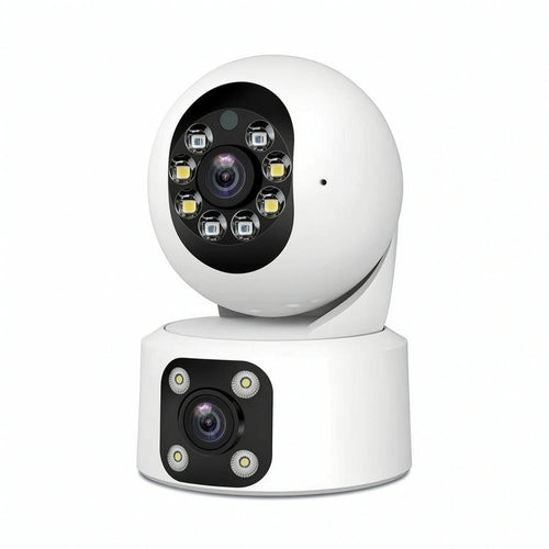 Two-Way Audio Twin-lensLens Camera Color Indoor Camera 1080p Real-Time Monitoring for Homeowners, Parents, Pet Owners