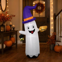 Inflatable   with Witch Hat Freestanding Halloween Inflatable   Colorful for Garden