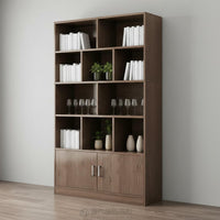 Standing Beverage Cabinet Solid Wood Construction Floor Standing Storage Unit Large Capacity Modern Display Hutch for Collectors, Homeowners, Home Bar