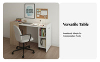 Foldable Wheeled Desk Foldable Design Folding Table Space-Saving adaptable for Apartment Dwellers, Home Office, Dorm Room