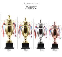 2024 New High-end Metal Trophy Wholesale Award Business Annual Meeting Alloy Trophy Gold-plated Champion Glory
