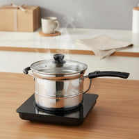 Stainless Steel Pasta Cooker Multipurpose Pasta Pot with Strainer Pasta Cooker Set Even Heating Kitchen Cookware