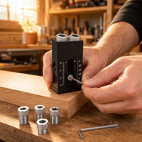 Carpentry Jig with Bushings Precision Positioning Jig Interchangeable Tool for Woodworkers, Workshop