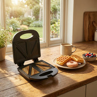 Compact Sandwich Maker with Indicator Lights Countertop Electric Sandwich Press Easy Cleaning Breakfast Maker with Textured Plates Quick Heating for Busy Professionals, Students, Small Kitchens, Dorm Rooms