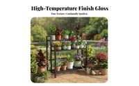 Multitier Rolling plant Rack With casters Mobile Ladder Planter Shelf sturdy Easy to Assemble for Apartment Dwellers, Patio