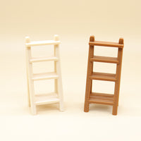 Dollhouse Miniature Furniture 4-Tier Slanted Ladder Shelf Plant Stand
