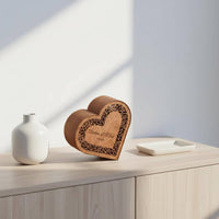 Heart Wooden Coin Box Giftable Home Decoration Decorative Cutout for Wedding