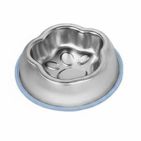 Slow Feeder Pet Bowl Easy to Clean Anti-Choke Dog Bowl Rounded Edges Stainless Steel for Dogs, Cats
