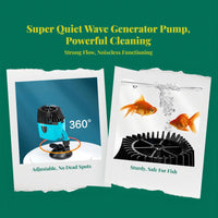 Adjustable aquarium wave pump