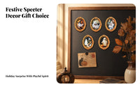 5 Pieces Wooden Halloween Magnetic Piece Attractive Home Decor Ghost Artwork