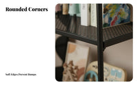 Slim Multi-Tier Shelving Unit Floor-Standing Book Organizer Space-Saving Sturdy Construction for Parents, Bedroom, Playroom