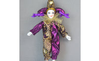 Pierrot Clown Doll Poseable Limbs Tearful Clown Doll Movable Joints Articulated Harlequin Figure for Collectors