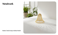 Hollow Iron Light Cover Easy to Install Hollow Mesh Light Shade DIY Friendly