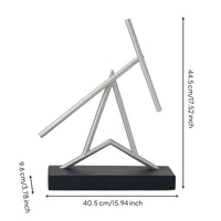 Geometric Sculpture Minimalist Statue Neutral for Living Room, Office