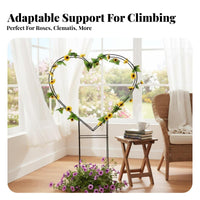 Heart-Shaped Trellis Indoor and Outdoor Use Shaped climbing plant Guide fused Construction Climbing Plant Holder for Gardeners, Potted Plants, Balcony, Indoors