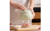 Garlic Chopper with Glass Bowl Reusable Power Electric Food Chopper Portable Small Appliance Blender for Camping