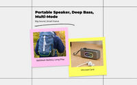 Bass stereo speaker with microSD