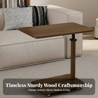 Tilting C-Shaped End Table Adjustable Height Indoor Furniture 360-Degree rotate Multi-Purpose for Students, Living Room, Bedroom