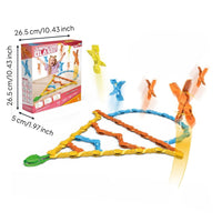 Jumping Toppling Tile Toy Educational Toppling Tile Clip Toy Hand-Eye Coordination Stacking Game for Kids, Students