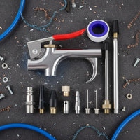 13 Pieces Zinc Alloy Body Pneumatic Duster Set High Pressure Air Blow Kit Multi-Purpose Air Nozzle Blower Kit Quick Connect for Mechanics, Woodworkers, Garage, Car Detailing