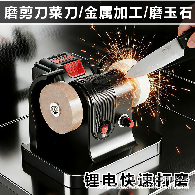 电动砂轮机多功能打磨机家用台式磨刀机小型抛光神器除锈机跨境 美规