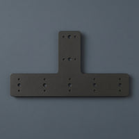 Flat T Bracket Structural T-Bracket Mending Plate with Predrilled Holes Heavy-Duty Powder-Coated for Builders, Timber Framing