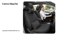Full Car Seat Cover Set Universal Fit Vehicle Interior Accessory Breathable
