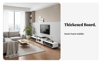 Sturdy Construction Modern TV Console with Storage Spacious Top TV Stand with Storage Adjustable Feet Floor Standing Entertainment Center for Apartment Dwellers, Homeowners, Families, Bedroom
