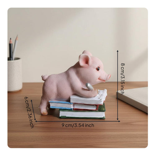 Wheelbarrow Pig Ornament Creative Gift Home Decoration Car Decor for Garden