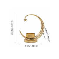 Moon and Star Candle Stand Romantic Look Moon Candle Holder Warm Radiance