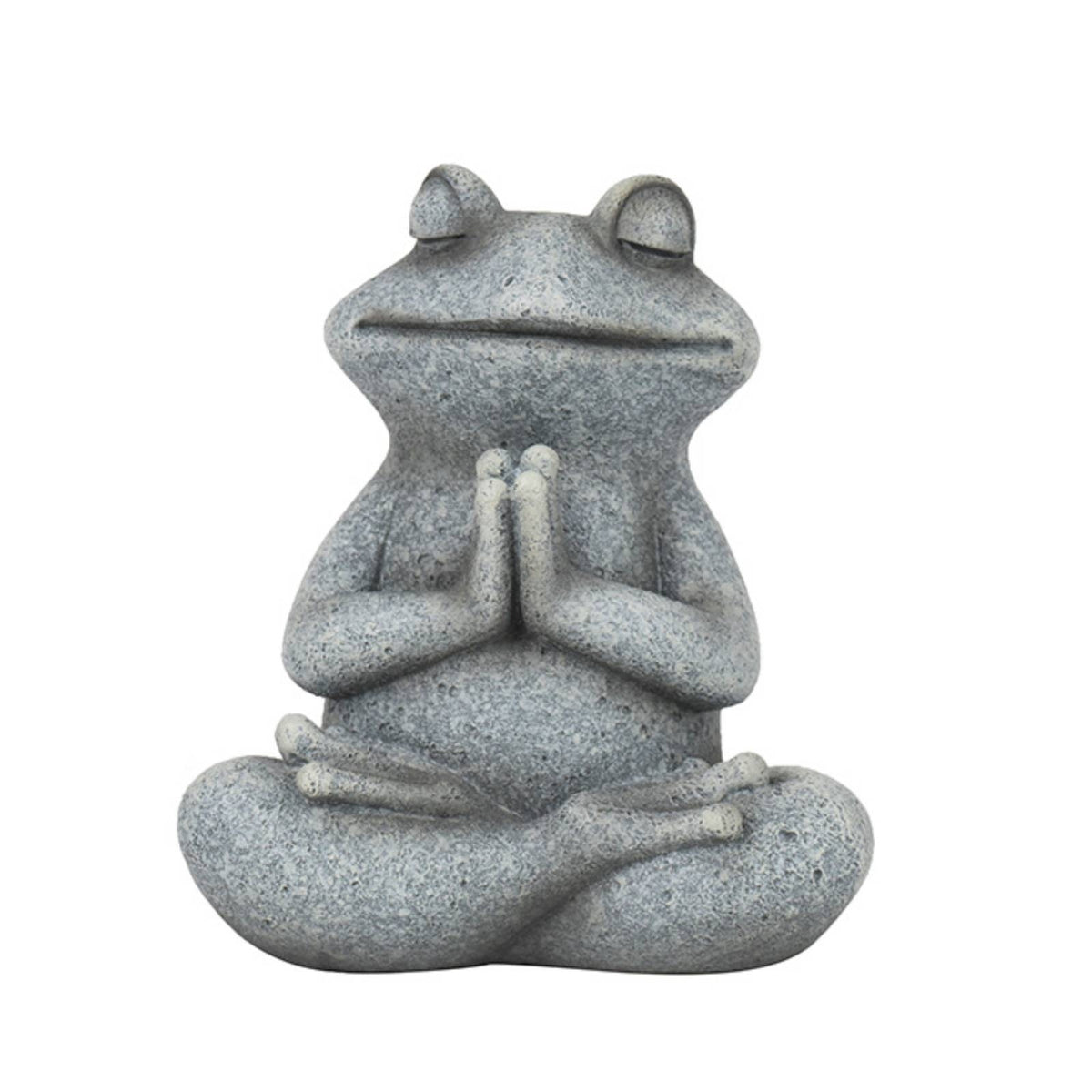 Meditation Frog Figurine Zen Meditative Frog Statue Stone-Look for Windowsill