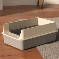 Semi Enclosed Feline Litter Box Easy to Clean Semi Enclosed Litter Box Removable