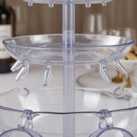 Cascading Wine Fountain 3-Tier Design Tiered Wine Fountain Transparent Party Accessory Clear