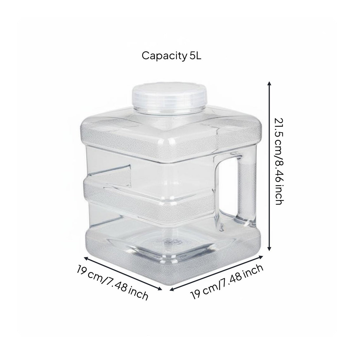 Food-Grade Material Water Dispenser Bottle Reusable Large Capacity Water Carrier Leak-Proof for Campers, Home Use, Outdoor, Camping