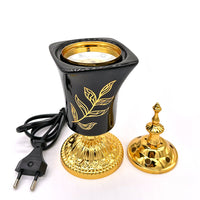 Plug-in Ceramic Incense Burner, Southeast Asian Style, Electroplated Finish