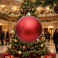 Ornament Ball with Hanging Cap Matte Christmas Ball Ornaments Christmas Ornament Spherical Bauble Traditional for Mantel